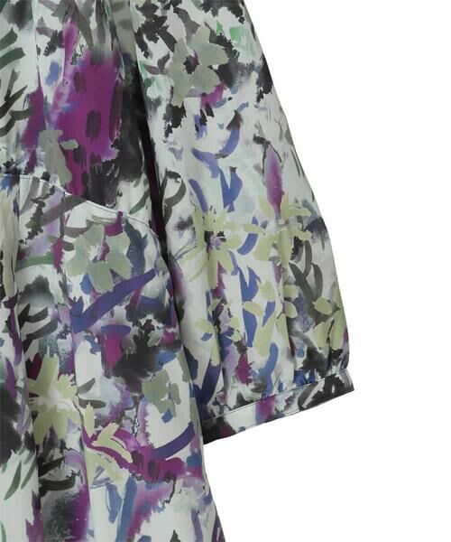 HIROKO BIS GRANDE / ヒロコビス グランデ ロング・マキシ丈ワンピース | 【大きいサイズ】フラワープリントシャツカラーワンピース | 詳細3