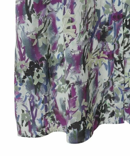 HIROKO BIS GRANDE / ヒロコビス グランデ ロング・マキシ丈ワンピース | 【大きいサイズ】フラワープリントシャツカラーワンピース | 詳細4