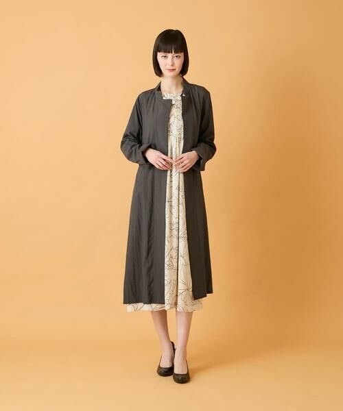 HIROKO BIS GRANDE / ヒロコビス グランデ ロング・マキシ丈ワンピース | 【大きいサイズ】ボタニカルモチーフピンタックワンピース | 詳細16