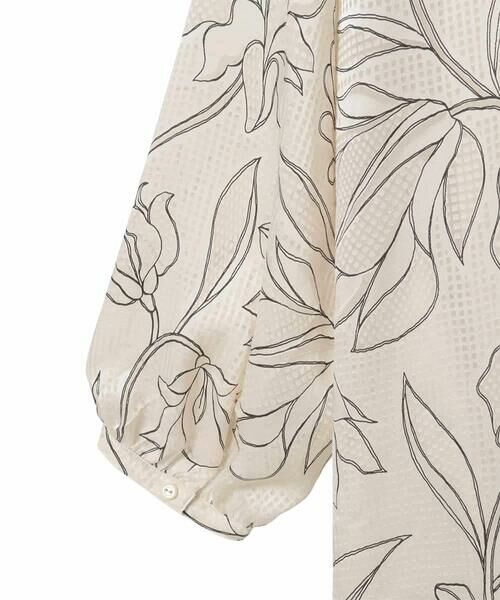 HIROKO BIS GRANDE / ヒロコビス グランデ ロング・マキシ丈ワンピース | 【大きいサイズ】ボタニカルモチーフピンタックワンピース | 詳細4