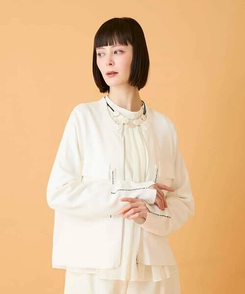 HIROKO BIS GRANDE / ヒロコビス グランデ カーディガン・ボレロ | 【大きいサイズ】ステッチアクセントミラノリブカーディガン | 詳細14