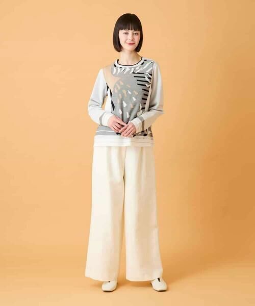 HIROKO BIS GRANDE / ヒロコビス グランデ ニット・セーター | 【大きいサイズ】アーティスティックジャガードニットプルオーバー | 詳細17