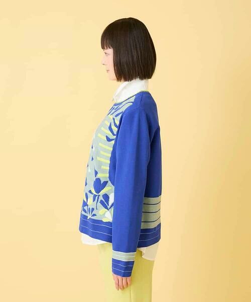 HIROKO BIS GRANDE / ヒロコビス グランデ ニット・セーター | 【大きいサイズ】アーティスティックジャガードニットプルオーバー | 詳細8