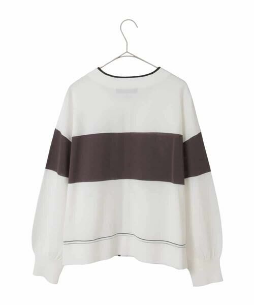 HIROKO BIS GRANDE / ヒロコビス グランデ カーディガン・ボレロ | 【大きいサイズ】花刺繍ブロッキングデザインカーディガン | 詳細1