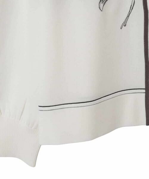 HIROKO BIS GRANDE / ヒロコビス グランデ カーディガン・ボレロ | 【大きいサイズ】花刺繍ブロッキングデザインカーディガン | 詳細4