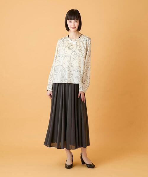 HIROKO BIS GRANDE / ヒロコビス グランデ ロング・マキシ丈スカート | 【大きいサイズ】かまぼこプリーツスカート | 詳細15