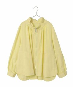 HIROKO BIS GRANDE / ヒロコビス グランデ その他アウター | 【大きいサイズ】ナチュラルワッシャーギャザーライトブルゾン