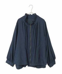HIROKO BIS GRANDE / ヒロコビス グランデ その他アウター | 【大きいサイズ】ナチュラルワッシャーギャザーライトブルゾン
