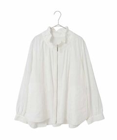 HIROKO BIS GRANDE / ヒロコビス グランデ その他アウター | 【大きいサイズ】ナチュラルワッシャーギャザーライトブルゾン