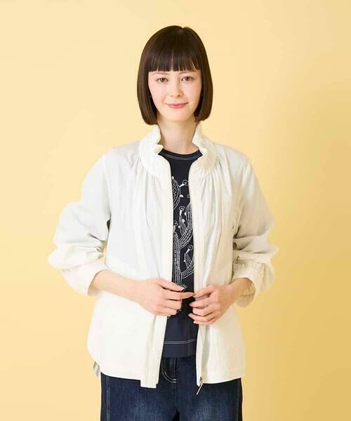 HIROKO BIS GRANDE / ヒロコビス グランデ その他アウター | 【大きいサイズ】ナチュラルワッシャーギャザーライトブルゾン | 詳細22