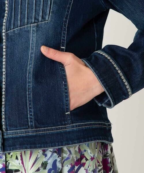 HIROKO BIS GRANDE / ヒロコビス グランデ セットアップ | 【大きいサイズ】ピンタックデニムジャケット | 詳細12