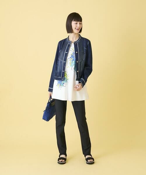 HIROKO BIS GRANDE / ヒロコビス グランデ セットアップ | 【大きいサイズ】ピンタックデニムジャケット | 詳細24