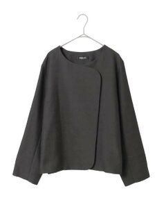 HIROKO BIS GRANDE / ヒロコビス グランデ ノーカラージャケット | 【大きいサイズ】ジャカードノーカラージャケット