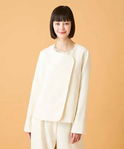 HIROKO BIS GRANDE / ヒロコビス グランデ ノーカラージャケット | 【大きいサイズ】ジャカードノーカラージャケット | 詳細10