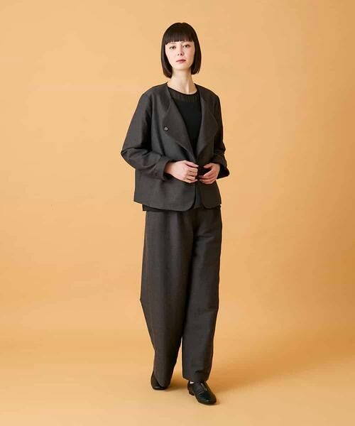 HIROKO BIS GRANDE / ヒロコビス グランデ ノーカラージャケット | 【大きいサイズ】ジャカードノーカラージャケット | 詳細18