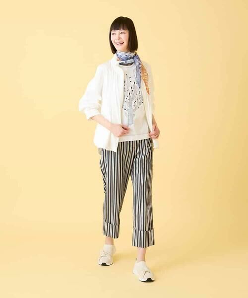 HIROKO BIS GRANDE / ヒロコビス グランデ カットソー | 【大きいサイズ】サボテン刺繍コットンTシャツ | 詳細12