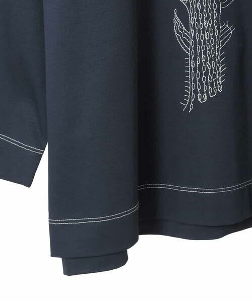 HIROKO BIS GRANDE / ヒロコビス グランデ カットソー | 【大きいサイズ】サボテン刺繍コットンTシャツ | 詳細17