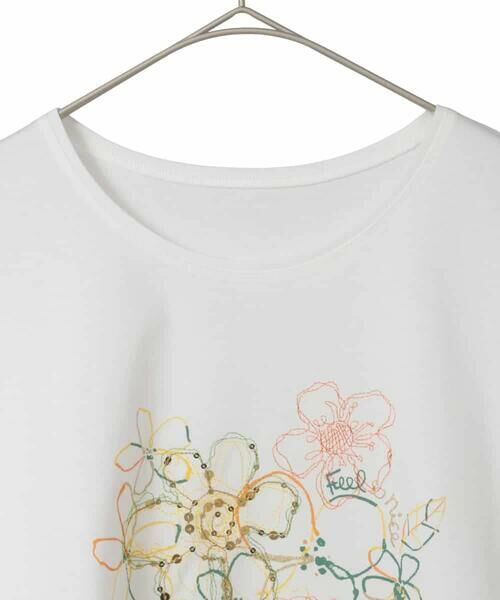 HIROKO BIS GRANDE / ヒロコビス グランデ カットソー | 【大きいサイズ】フローラルタイポTシャツ | 詳細2