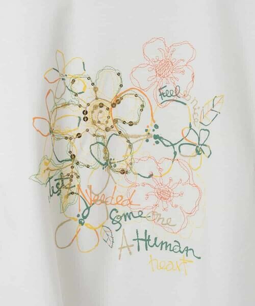 HIROKO BIS GRANDE / ヒロコビス グランデ カットソー | 【大きいサイズ】フローラルタイポTシャツ | 詳細5