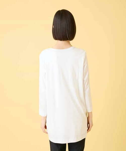 HIROKO BIS GRANDE / ヒロコビス グランデ チュニック | 【大きいサイズ】ドローイングフラワーチュニックカットソー | 詳細10