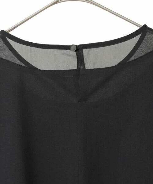 HIROKO BIS GRANDE / ヒロコビス グランデ カットソー | 【大きいサイズ】異素材ドッキングカットソー | 詳細3
