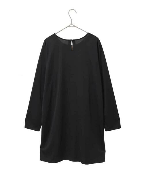 HIROKO BIS GRANDE / ヒロコビス グランデ ロング・マキシ丈スカート | 【大きいサイズ】ボタニカルモチーフ異素材チュニック | 詳細1