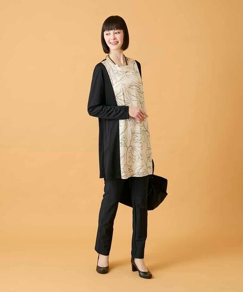 HIROKO BIS GRANDE / ヒロコビス グランデ ロング・マキシ丈スカート | 【大きいサイズ】ボタニカルモチーフ異素材チュニック | 詳細11