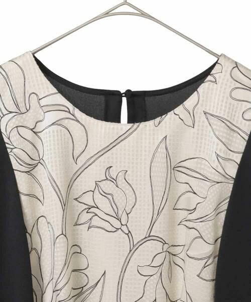 HIROKO BIS GRANDE / ヒロコビス グランデ ロング・マキシ丈スカート | 【大きいサイズ】ボタニカルモチーフ異素材チュニック | 詳細2