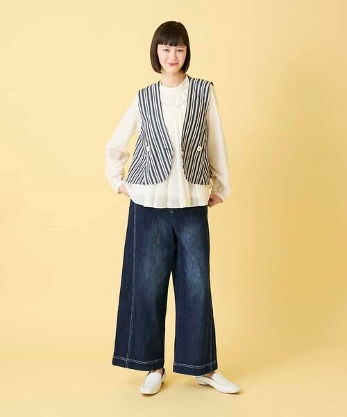 HIROKO BIS GRANDE / ヒロコビス グランデ その他パンツ | 【大きいサイズ】ステッチポイントストレッチデニムパンツ | 詳細14