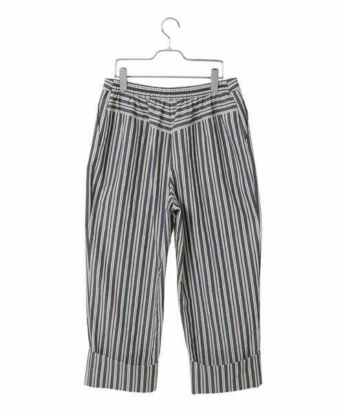 HIROKO BIS GRANDE / ヒロコビス グランデ ショート・ハーフ・半端丈パンツ | 【大きいサイズ】ストライプクロップドパンツ | 詳細1