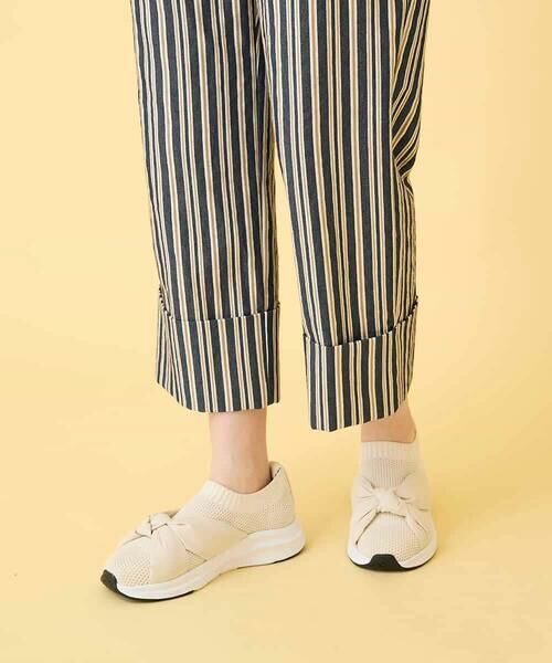 HIROKO BIS GRANDE / ヒロコビス グランデ ショート・ハーフ・半端丈パンツ | 【大きいサイズ】ストライプクロップドパンツ | 詳細10