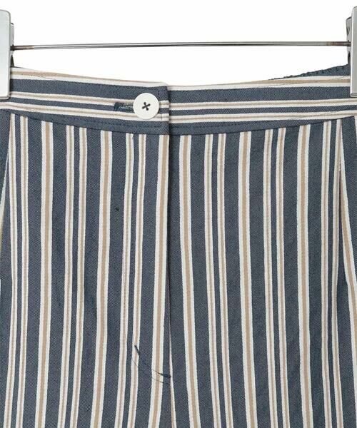HIROKO BIS GRANDE / ヒロコビス グランデ ショート・ハーフ・半端丈パンツ | 【大きいサイズ】ストライプクロップドパンツ | 詳細3