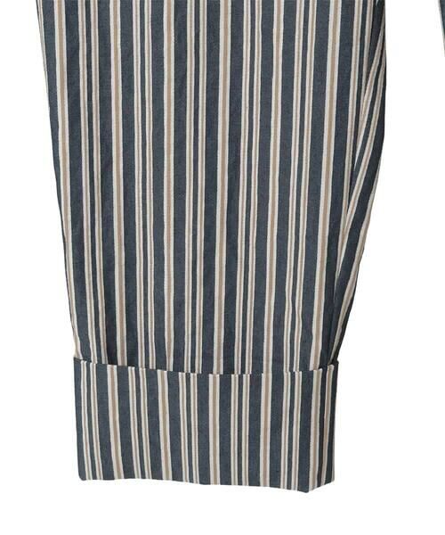 HIROKO BIS GRANDE / ヒロコビス グランデ ショート・ハーフ・半端丈パンツ | 【大きいサイズ】ストライプクロップドパンツ | 詳細4
