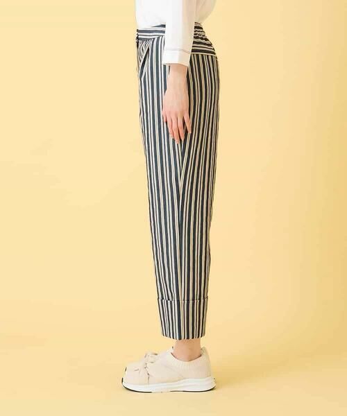HIROKO BIS GRANDE / ヒロコビス グランデ ショート・ハーフ・半端丈パンツ | 【大きいサイズ】ストライプクロップドパンツ | 詳細7