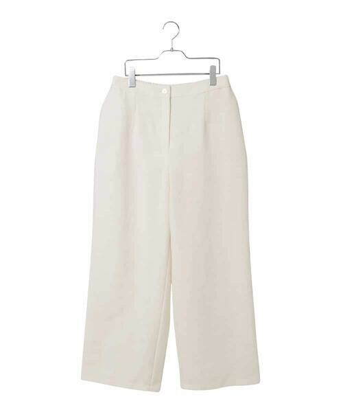 HIROKO BIS GRANDE / ヒロコビス グランデ その他パンツ | 【大きいサイズ】ジャカードストレートパンツ（アイボリー）