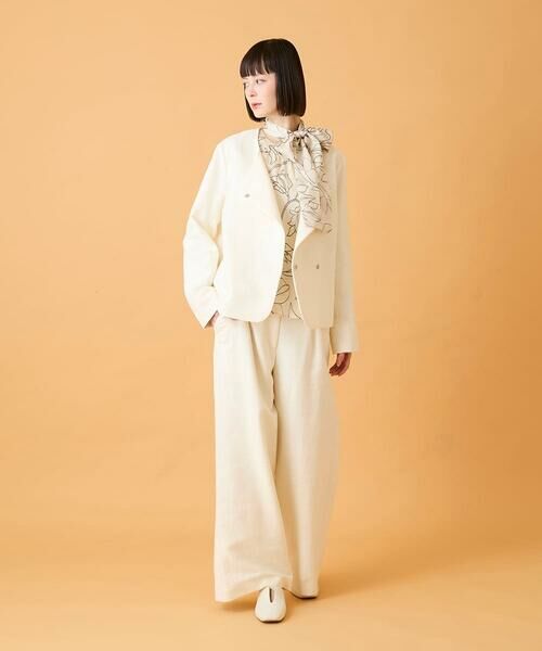 HIROKO BIS GRANDE / ヒロコビス グランデ その他パンツ | 【大きいサイズ】ジャカードストレートパンツ /洗える | 詳細24