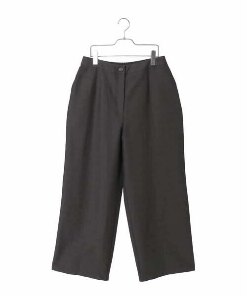 HIROKO BIS GRANDE / ヒロコビス グランデ その他パンツ | 【大きいサイズ】ジャカードストレートパンツ（ダークグレー）