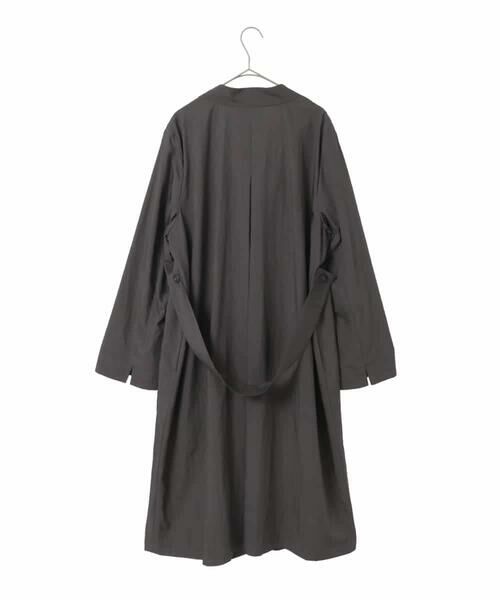 HIROKO BIS GRANDE / ヒロコビス グランデ その他アウター | 【大きいサイズ】ドレープワッシャーロング丈コート | 詳細1