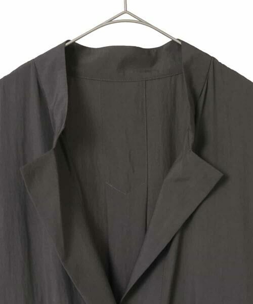 HIROKO BIS GRANDE / ヒロコビス グランデ その他アウター | 【大きいサイズ】ドレープワッシャーロング丈コート | 詳細2