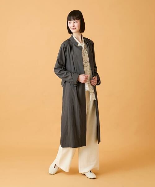 HIROKO BIS GRANDE / ヒロコビス グランデ その他アウター | 【大きいサイズ】ドレープワッシャーロング丈コート /洗える | 詳細21