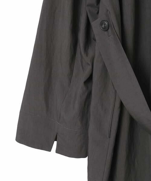 HIROKO BIS GRANDE / ヒロコビス グランデ その他アウター | 【大きいサイズ】ドレープワッシャーロング丈コート | 詳細4