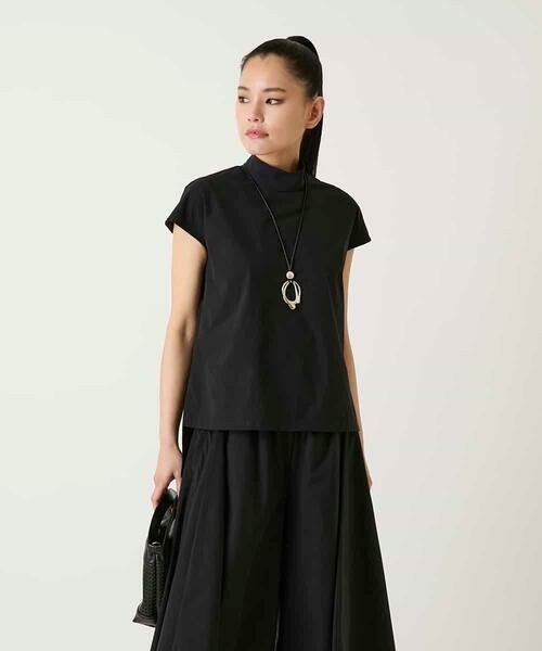 HIROKO BIS GRANDE / ヒロコビス グランデ カットソー | 【大きいサイズ】リブネックフレンチスリーブプルオーバー | 詳細14