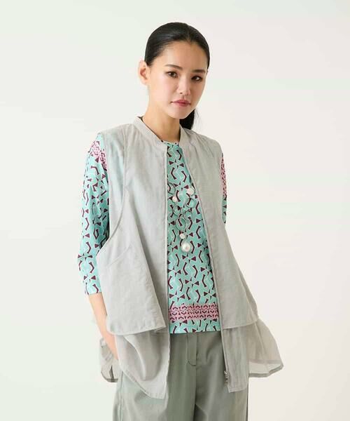 HIROKO BIS GRANDE / ヒロコビス グランデ ベスト | 【大きいサイズ】レイヤード風デザインジレ | 詳細11