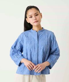 HIROKO BIS GRANDE / ヒロコビス グランデ シャツ・ブラウス | 【大きいサイズ】ボタニカルモチーフショートブラウス