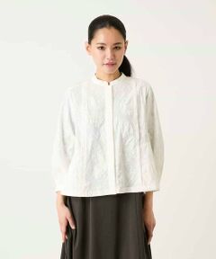 HIROKO BIS GRANDE / ヒロコビス グランデ シャツ・ブラウス | 【大きいサイズ】ボタニカルモチーフショートブラウス