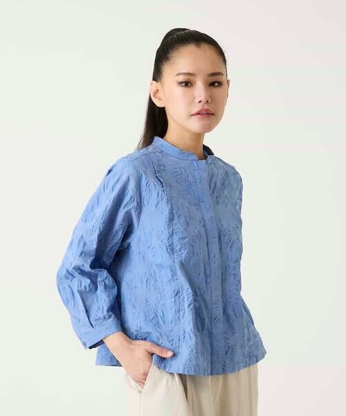 HIROKO BIS GRANDE / ヒロコビス グランデ シャツ・ブラウス | 【大きいサイズ】ボタニカルモチーフショートブラウス | 詳細8