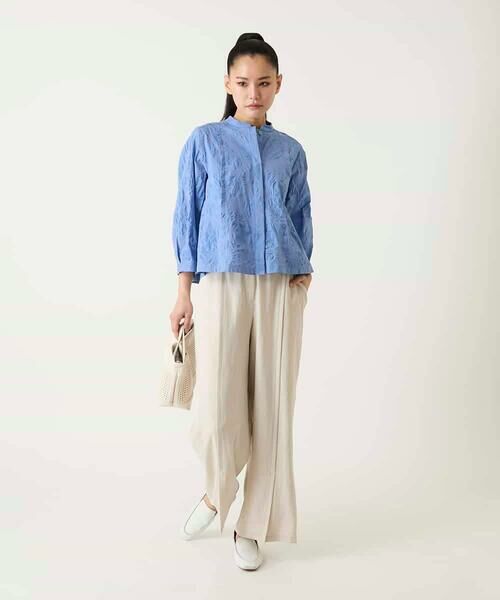 HIROKO BIS GRANDE / ヒロコビス グランデ シャツ・ブラウス | 【大きいサイズ】ボタニカルモチーフショートブラウス | 詳細9