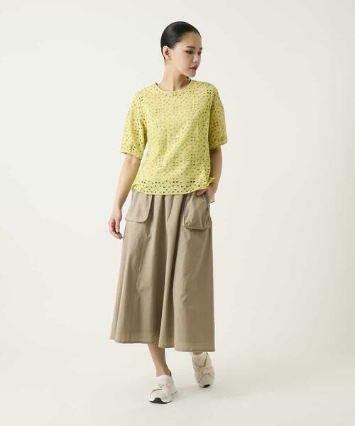 HIROKO BIS GRANDE / ヒロコビス グランデ シャツ・ブラウス | 【大きいサイズ】アイレット刺繍タックヘムブラウス | 詳細13