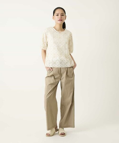 HIROKO BIS GRANDE / ヒロコビス グランデ シャツ・ブラウス | 【大きいサイズ】アイレット刺繍タックヘムブラウス | 詳細17