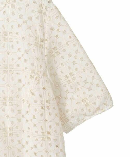 HIROKO BIS GRANDE / ヒロコビス グランデ シャツ・ブラウス | 【大きいサイズ】アイレット刺繍タックヘムブラウス | 詳細4